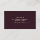 Elegant Dark Floral op zwart Visitekaartje (Achterkant)