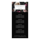 Elegant Dark Floral Pricing or Services Reclamekaart (Voorkant)
