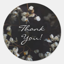 Elegant Dark Floral Thank You