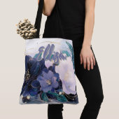 Elegant Dark Floral Tote Bag (Dichtbij)