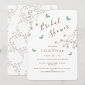 Elegant Dark Gold Butterfly Vrijgezellenfeest Kaart (Voorkant / Achterkant)