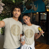 Elegant Dark Gold Lotus Henna Mandala T-Shirt