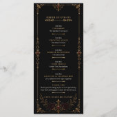 Elegant Dark Gothic Wedding Program Programmakaart (Achterkant)