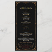 Elegant Dark Gothic Wedding Program Programmakaart (Achterkant)