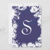 Elegant Dark Grape Eggplant Floral Wedding Kaart (Achterkant)