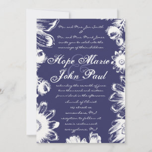 Elegant Dark Grape Eggplant Floral Wedding Kaart