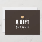 Elegant Dark Gray Faux Gold Heart (Voorkant)