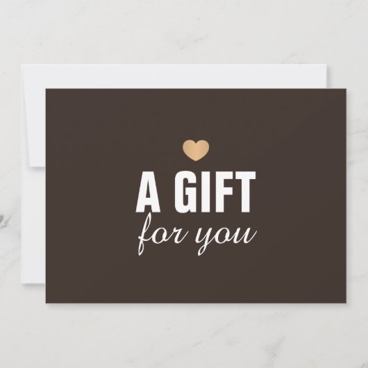 Elegant Dark Gray Faux Gold Heart (Voorkant)