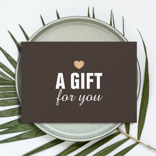 Elegant Dark Gray Faux Gold Heart