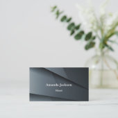 Elegant Dark Gray Visitekaartje (Staand voorkant)