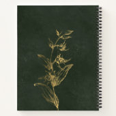 Elegant dark green and gold professional notitieboek (Achterkant)
