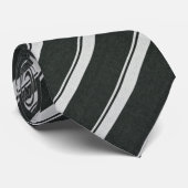 Elegant Dark Green Diagonal Striped  Stropdas (Opgerold)