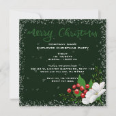 Elegant Dark Green Merry kerst Company Party Kaart (Voorkant)