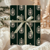 Elegant Dark Green Nutcracker  Cadeaupapier