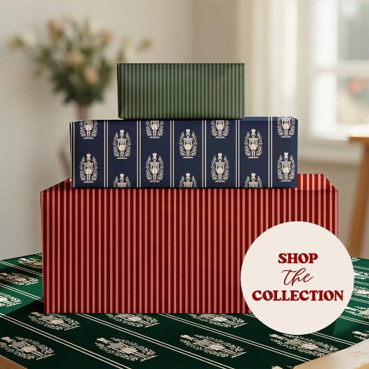Elegant Dark Green Nutcracker Cadeaupapier