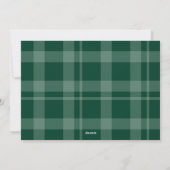 Elegant Dark Green Plaid Merry Christmas Photo Feestdagenkaart (Achterkant)