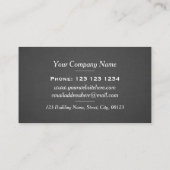 Elegant Dark Grey Fabric Texture Kijk uit  Visitekaartje (Achterkant)