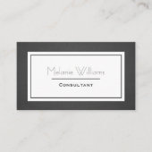 Elegant Dark Grey Fabric Texture Kijk uit  Visitekaartje (Voorkant)