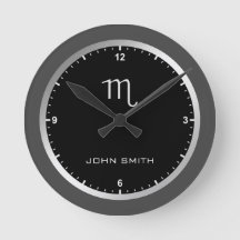 Elegant Dark Grey Lijst Zodiab Sign Name Custom