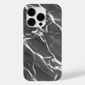 Elegant Dark Grey Marble Texture iPhone Case (Achterkant)