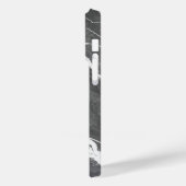 Elegant Dark Grey Marble Texture iPhone Case (Achterkant / Links)