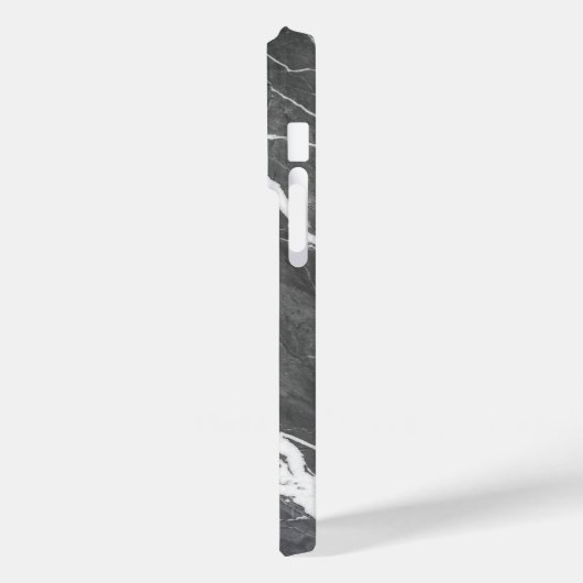Elegant Dark Grey Marble Texture iPhone Case (Achterkant / Links)