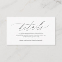 Elegant Dark Grey, Wedding Details, Online RSVP