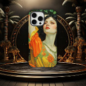 Elegant Dark Haired Art Nouveau Woman Case-Mate iPhone Case