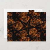 Elegant Dark Kaleidoscopic Design Black Brown Star Briefkaart (Voorkant / Achterkant)