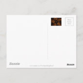 Elegant Dark Kaleidoscopic Design Black Brown Star Briefkaart (Achterkant)