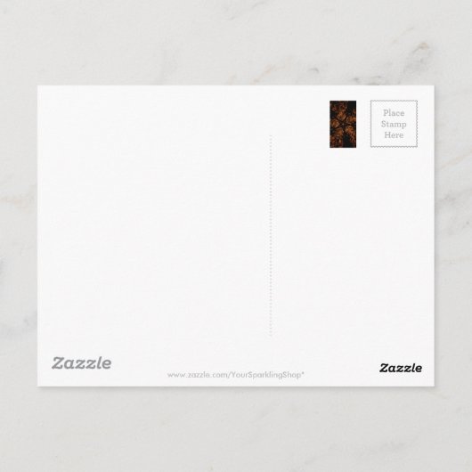 Elegant Dark Kaleidoscopic Design Black Brown Star Briefkaart (Achterkant)