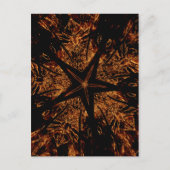 Elegant Dark Kaleidoscopic Design Black Brown Star Briefkaart (Voorkant)