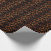 Elegant Dark Kaleidoscopic Design Black Brown Star Cadeaupapier (Hoek)