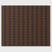 Elegant Dark Kaleidoscopic Design Black Brown Star Cadeaupapier (Vlak)
