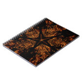 Elegant Dark Kaleidoscopic Design Black Brown Star Notitieboek (Linkerzijde)