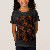 Elegant Dark Kaleidoscopic Design Black Brown Star T-shirt (Voorkant)