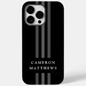 Elegant dark lines modern monogrammen zwart Case-Mate iPhone case (Achterkant)
