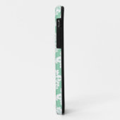 Elegant Dark Mint Damask gepersonaliseerd Case-Mate iPhone Case (Achterkant/links)