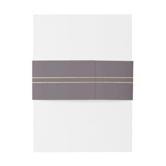 Elegant Dark Mocha Gold Wedding Uitnodigingen Wikkel (Achterkant Voorbeeld)