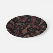 Elegant Dark Modern Paisley Pattern Papieren Bordje (Gekanteld)