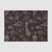 Elegant Dark Modern Paisley Pattern Tissuepapier (Voorkant)