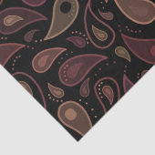 Elegant Dark Modern Paisley Pattern Tissuepapier (Detail)