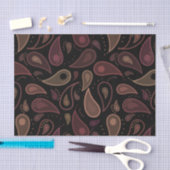 Elegant Dark Modern Paisley Pattern Tissuepapier (Craft)
