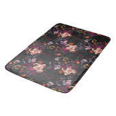 Elegant  Dark Moody Bourgondië Floral Badmat (Gekanteld)