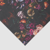 Elegant  Dark Moody Bourgondië Floral Tissuepapier (Detail)