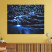 Elegant Dark & Moody Struik Brook Fotokunst, Uniek Canvas Afdruk (Insitu (Woonkamer))