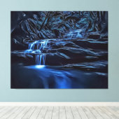 Elegant Dark & Moody Struik Brook Fotokunst, Uniek Canvas Afdruk (Insitu (Houten vloer))