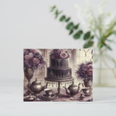 Elegant Dark Moody Tea Party  Briefkaart (Staand voorkant)