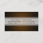 Elegant Dark oranje Polka Dot Pattern Visitekaartje (Achterkant)