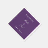 Elegant Dark Paars Wedding Napkins Servet (Hoek)